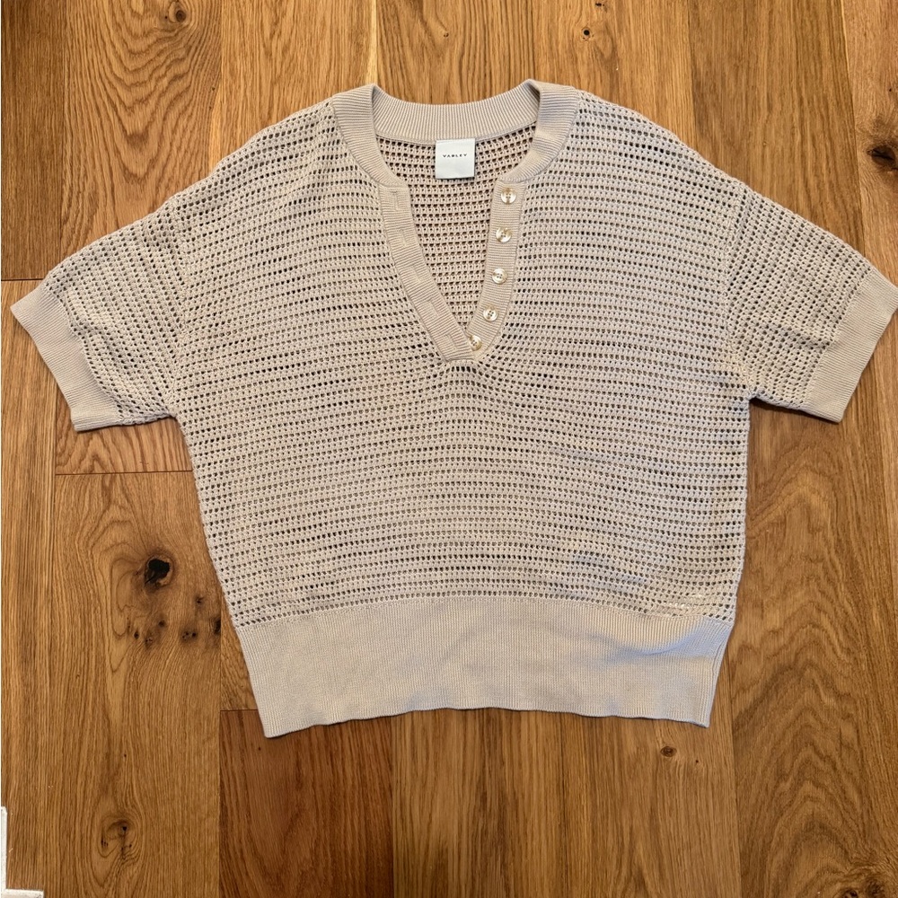 Varley Callie sheer knit open top